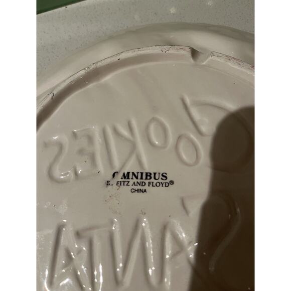 Ceramic Fitz & Floyd Omnibus Victorian Ornaments "Cookies for Santa" Plate - Picture 6 of 8
